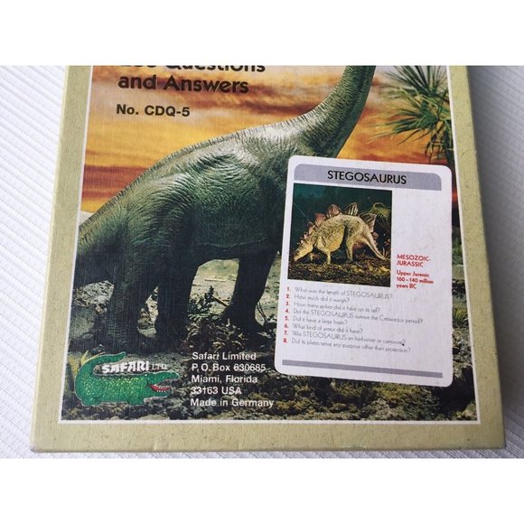 Dinosaur Quiz Kids Educational Card Game Prehistoric Animals Learning Homeschool - Picture 5 of 12